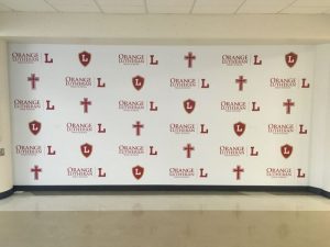 Los Angeles Church Signs custom wall vinyl step repeat mural 300x225